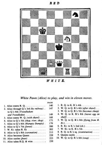 Diagrama de Lewis Carroll de la historia como un juego de ajedrez